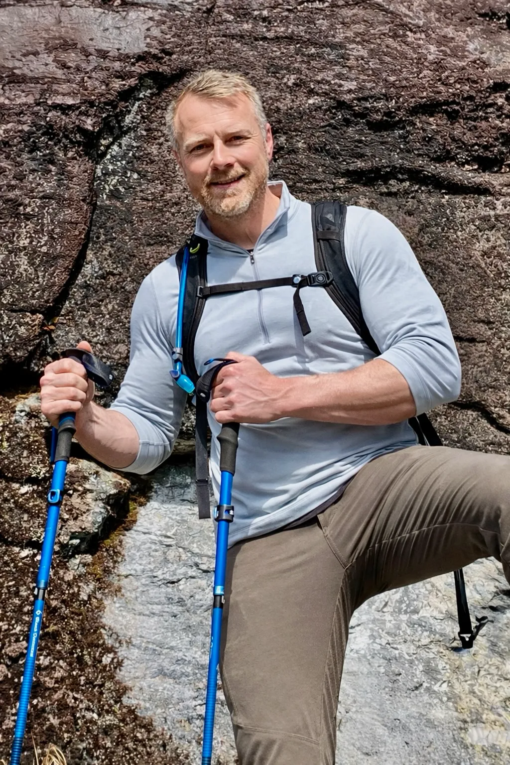Mark Gingrass outdoors on a hiking trail