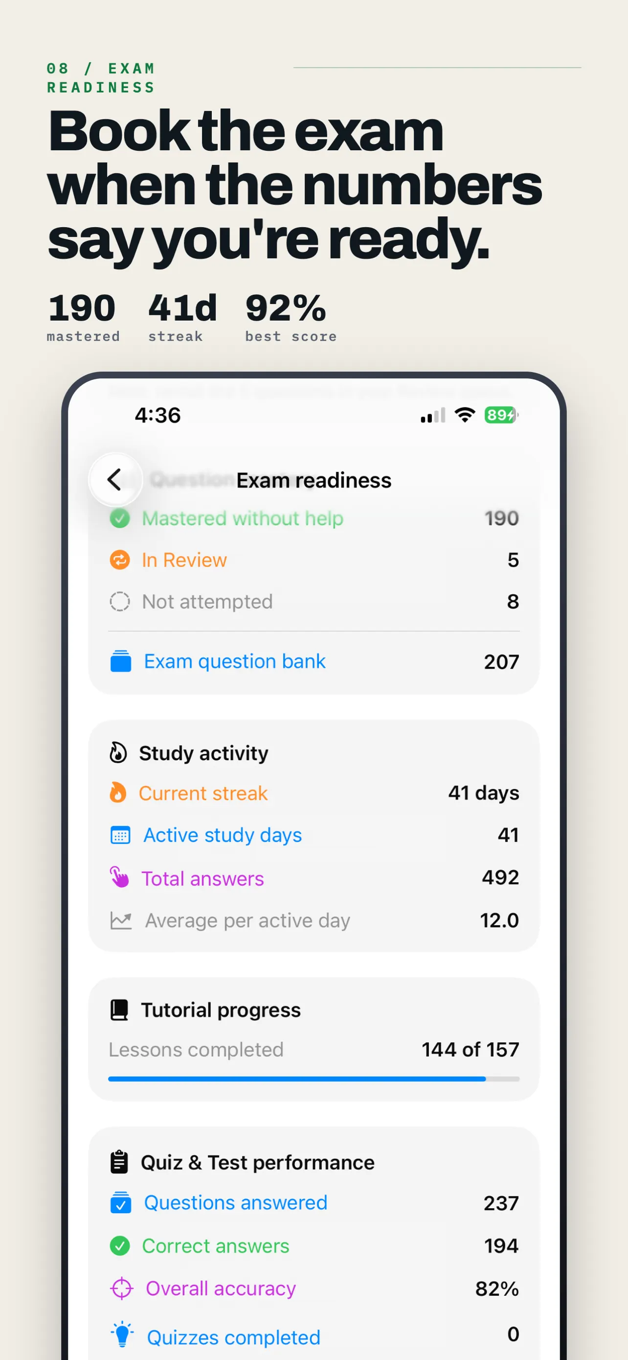 TutorialRepo readiness screen